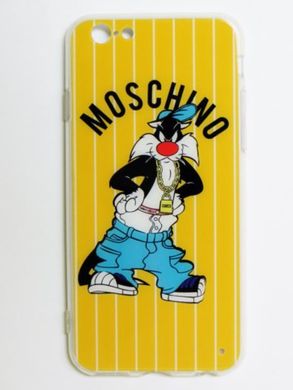 Чехол с мультяшными героями Moschino iPhone 6 Sylvester Yellow