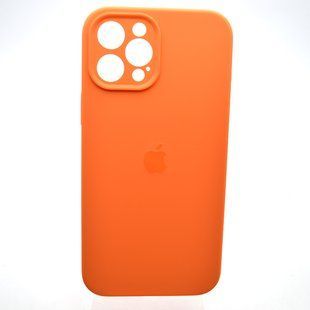 Силіконовий чохол накладка Silicon Case Full Camera для iPhone 12 Pro Max Golden Orange
