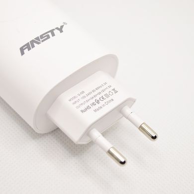 Сетевое зарядное устройство ANSTY Q-026-I с Lightning кабелем 1USB 3A 18W White