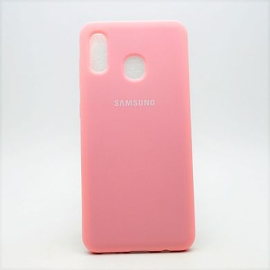 Матовый чехол New Silicon Cover для Samsung A305 Galaxy A30 (2019) Pink (C)