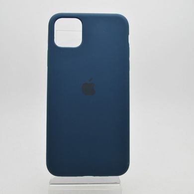Чехол матовый с логотипом Silicon Case Full Cover для iPhone 11 Pro Max (Pacific Green)