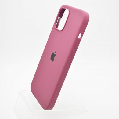 Чехол матовый с логотипом Silicon Case Full Cover для iPhone 12 Pro Max Maroon