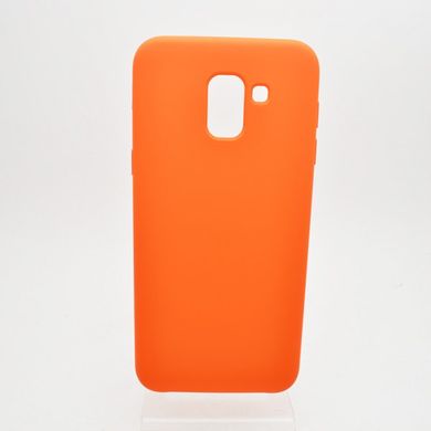 Чехол накладка Silicon Cover for Samsung J600 Galaxy J6 2018 Orange Copy
