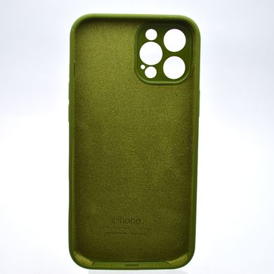 Чохол накладка Silicon Case Full camera для iPhone 12 Pro Max Army Green/Зелений