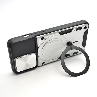 Противоударный чехол Armor Case Stand Case для iPhone 14 Pro Silver
