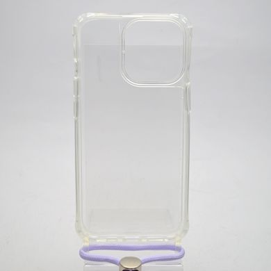 Чехол накладка TPU Cord со шнурком для iPhone 13 Pro Lilac