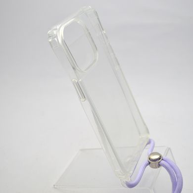 Чехол накладка TPU Cord со шнурком для iPhone 13 Pro Lilac