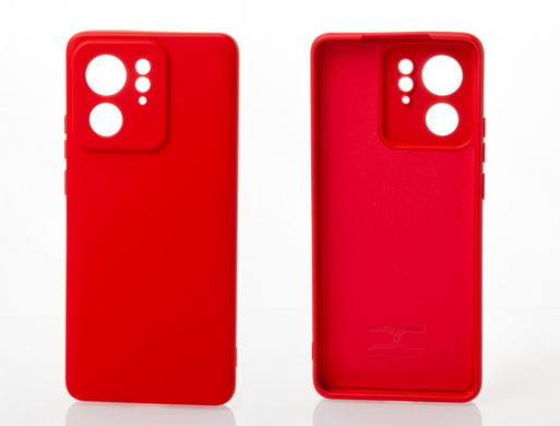Чехол накладка Silicon Case Full Camera для Moto E40 Red/Красный