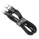 Кабель Baseus cafule Cable USB Type-C 3A 1m Gray-Black CATKLF-BG1