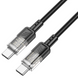 Кабель Hoco U129 Spirit Type-C to Type-C 60W 1m Black
