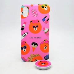 Чехол Cute Imd Case с подставкой Pop Socket для iPhone X/iPhone XS 5.8" Mix