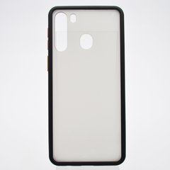 Чехол с полупрозрачной задней крышкой Matte Color Case TPU для Samsung Galaxy A215 Galaxy A21 Черный