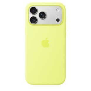 Чехол накладка Silicon Case with MagSafe Splash Screen для Apple iPhone 17 Pro Max Neon Yellow