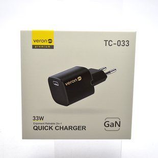 Сетевое зарядное устройство (адаптер) Veron TC-033 PD33W Black