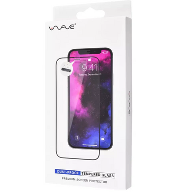 Защитное стекло Wave Dust Proof для iPhone 12 Mini Black/Черная рамка