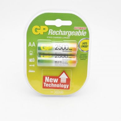 Аккумуляторная батарейка GP Rechargeable 250AAHC R6 1.2V 2500mAh 1 Штука