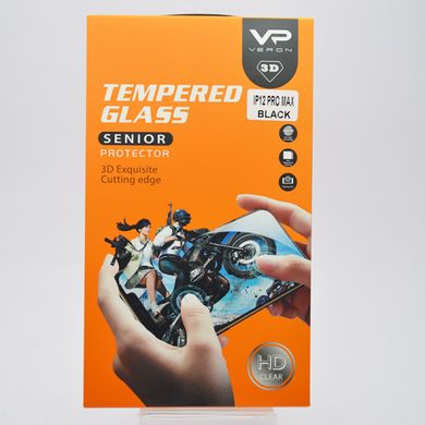 Захисне скло Veron 3D Tempered Glass Senior Protector для iPhone 12 Pro Max 6.7'' (Black)