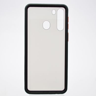 Чохол з напівпрозорою задньою кришкою Matte Color Case TPU для Samsung Galaxy A215 Galaxy A21 Чорний