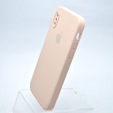 Чехол силиконовый с квадратными бортами Silicon case Full Square для iPhone X/iPhone Xs Pink Sand