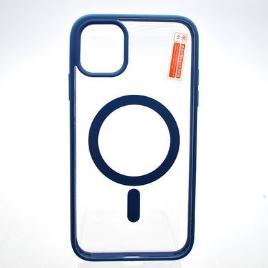 Чехол накладка с MagSafe Clear Case Magnetic для Apple iPhone 11 Navy blue