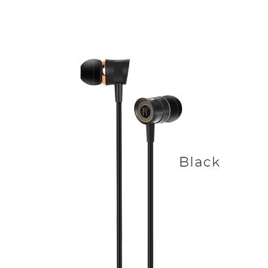 Навушники провідні з мікрофоном Hoco M37 Pleasant Sound 3.5mm Black/Чорний