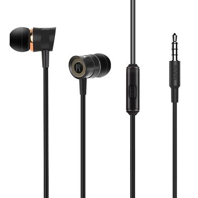 Навушники провідні з мікрофоном Hoco M37 Pleasant Sound 3.5mm Black/Чорний