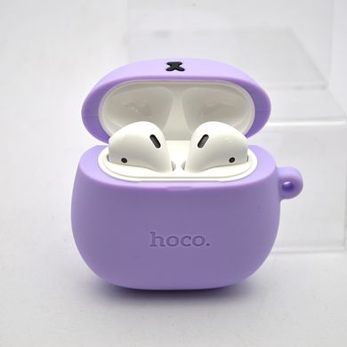Детские беспроводные наушники TWS (Bluetooth) Hoco Kids Design EW45 Lilac Cat (Сиреневый кот)
