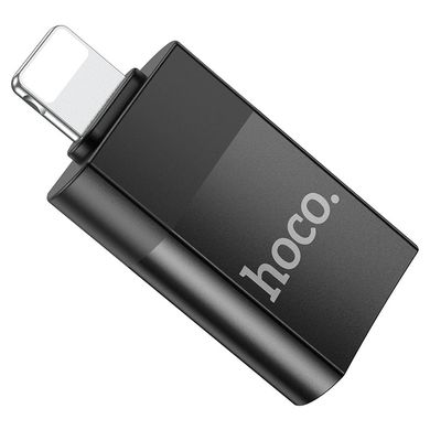 Перехідник OTG Hoco UA17 Lightning на OTG USB Black/Чорний