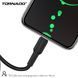 Кабель Tornado TX2 Micro USB Silicon cable 3A 1M Black, Чорний