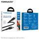 Кабель Tornado TX2 Micro USB Silicon cable 3A 1M Black, Чорний