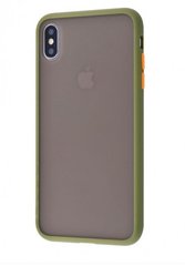 Чохол з напівпрозорою задньою кришкою Matte Color Case TPU для iPhone XS Max 6.5" Army Green