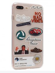 Чехол с картинкой стикеры Stickers Series TPU Case для iPhone 7/8/SE 2020 Design 1 (no bad vibes)
