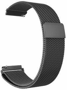 Ремінець для Xiaomi Amazfit Bip/Samsung 20mm Milanese Design Black (Чорний)