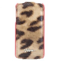 Кожаный чехол флип Viva LUJO Leopardo LEO dot iPhone 4/4S Ivory [IP4FC2-LEOIVY]