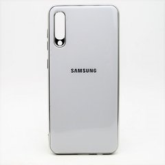Чехол глянцевый с логотипом Glossy Silicon Case для Samsung A505 Galaxy A50 White