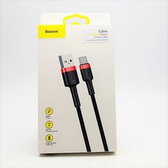 Кабель Baseus cafule Cable USB Type-C 3A 1m Red-Black CATKLF-B91