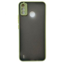 Чехол с полупрозрачной задней крышкой Matte Color Case TPU для Tecno Spark 6 Go Green