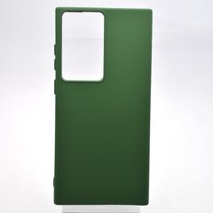Чехол накладка Silicone case Full Camera Lakshmi для Samsung S23 Ultra Galaxy Dark Green/Темно-зеленый