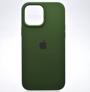 Чехол накладка Silicon Case Full Cover для iPhone 13 Pro Max Зеленый