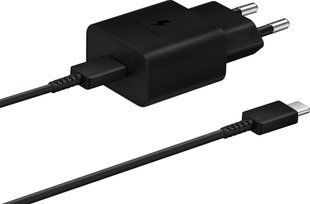 Мережевий зарядний пристрій Samsung 15W Power Adapter EP-T1510XBEGRU з кабелем Type-C to Type-C Black