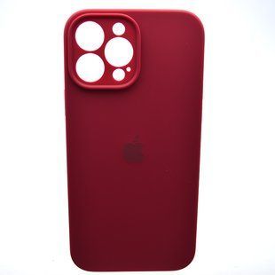 Силіконовий чохол накладка Silicon Case Full Camera для iPhone 13 Pro Max Rose Red