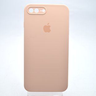 Чехол силиконовый с квадратными бортами Silicon case Full Square для iPhone 7 Plus/iPhone 8 Plus Pink Sand