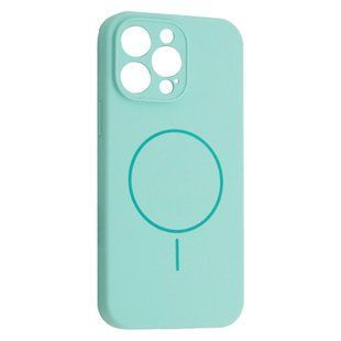 Чохол накладка Silicon Case Slim MagSafe Full Camera для Apple iPhone 15 Pro Light Cyan