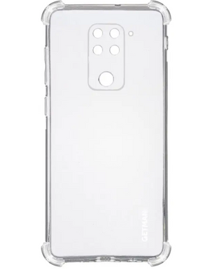 Силиконовый прозрачный чехол накладка TPU WXD Getman для Xiaomi Redmi Note 9s/Redmi Note 9 Pro Transparent/Прозрачный