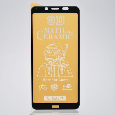 Керамическое защитное стекло для Xiaomi Redmi 7A Ceramics Matte Black тех. пакет