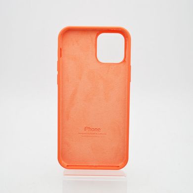 Чехол матовый с логотипом Silicon Case Full Cover для iPhone 12/12 Pro Orange