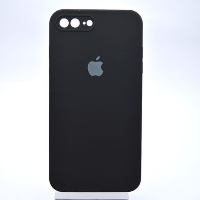 Чохол силіконовий з квадратними бортами Silicone case Full Square для iPhone 7 Plus/iPhone 8 Plus Black Чорний