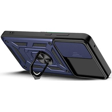 Чехол накладка противоударный Armor Case CamShield для Samsung S23 FE Galaxy S711 Темно-синий