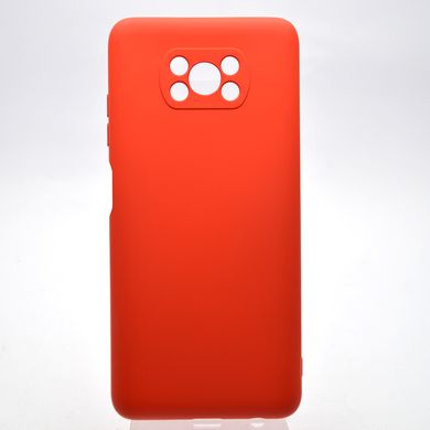 Чехол накладка Silicon Case Full Camera для Xiaomi Poco X3 Red