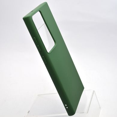 Чехол накладка Silicone case Full Camera Lakshmi для Samsung S23 Ultra Galaxy Dark Green/Темно-зеленый